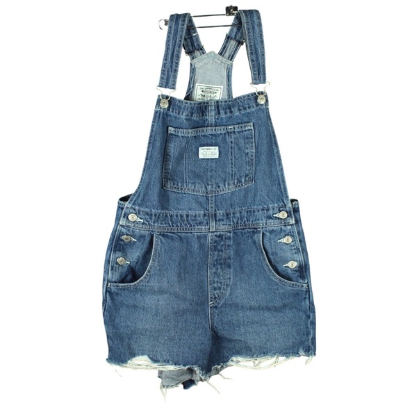 Levi's Denim - Levi’s Vintage Shortalls Denim Bib Overalls Two Horse Brand Women Size S Blue